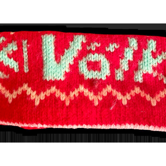 Volkl Murray Merkley Ski Headband Thick Knit Pure Virgin Wool 80s Ski Gorpcore - Picture 2 of 11